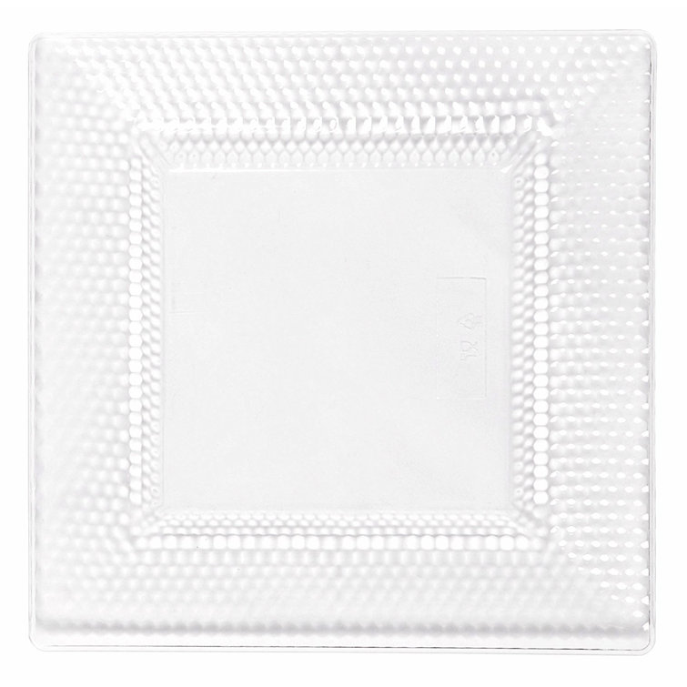 Party Joy Square Disposable Plastic Plate Wayfair